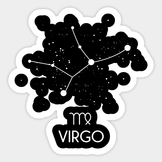 Virgo Constellation Zodiac Symbol Sticker by Wolfek246